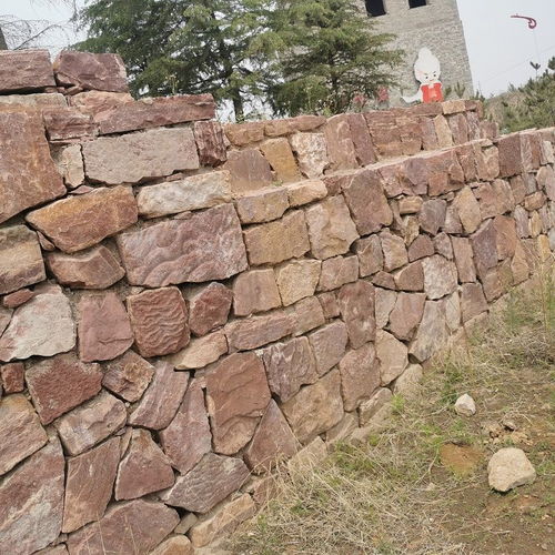 河北垒墙石厂家销售 红色垒墙石 砌墙石 销售厂家